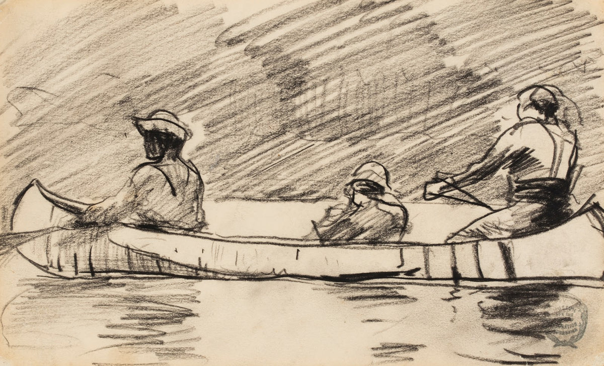 Canoe with Three Men 1897
