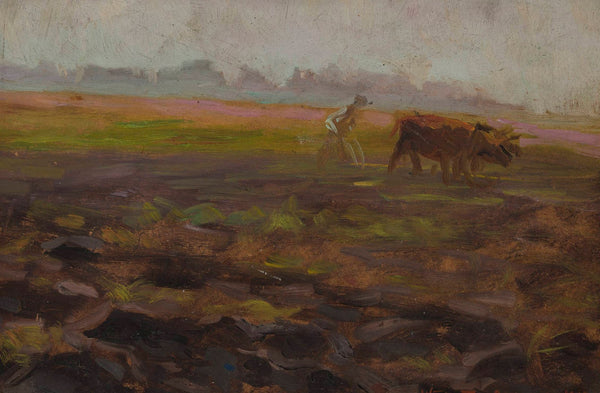 Ploughing oxen 1910