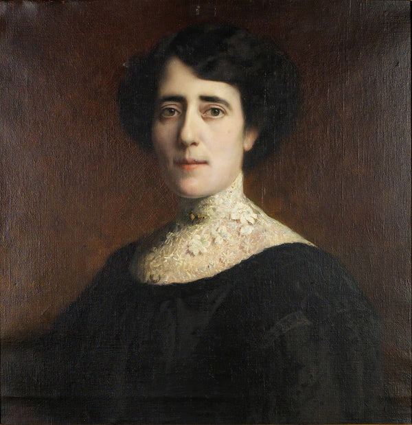 Portrait einer Dame mit Spitzenkragen 1928