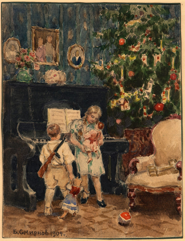 Christmas Tree in the House of Wealthy Residents of Irkutsk 1904