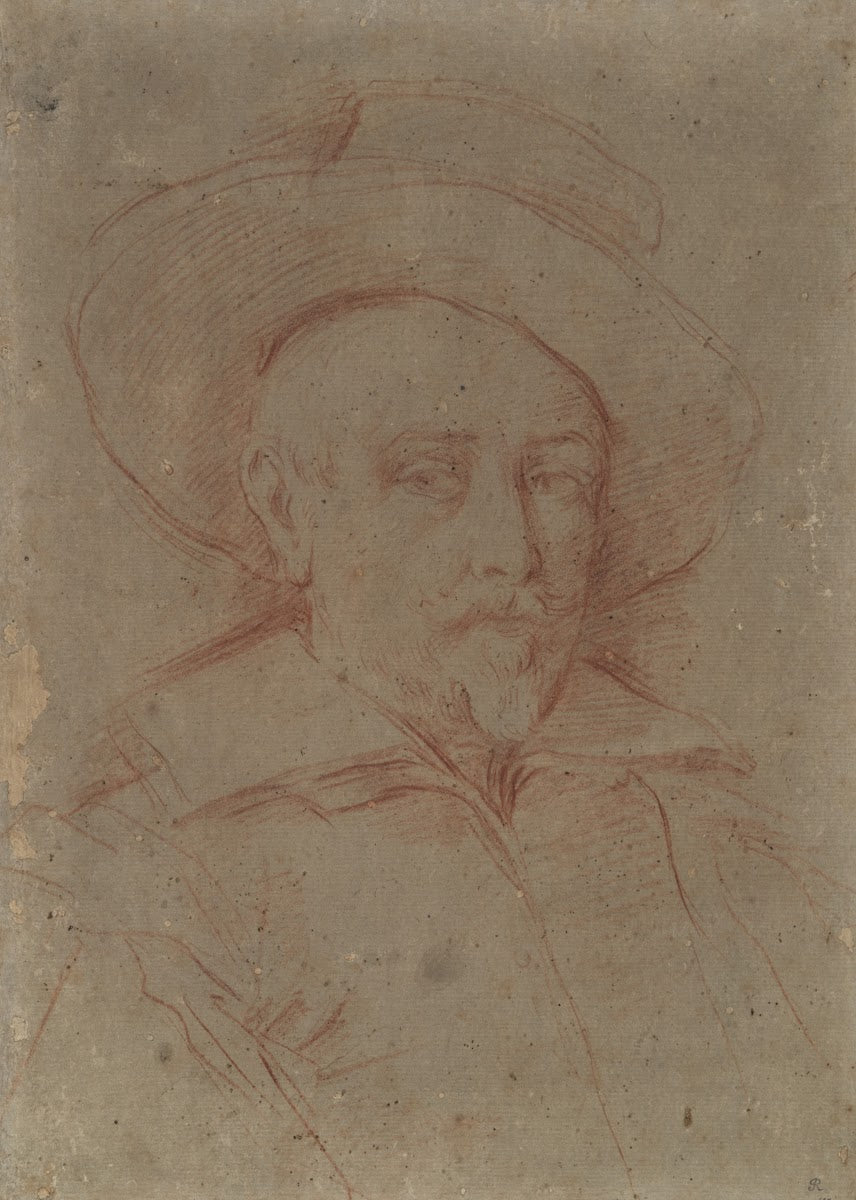 Study for self portrait in the Uffizi GalleryFlorence ca1630