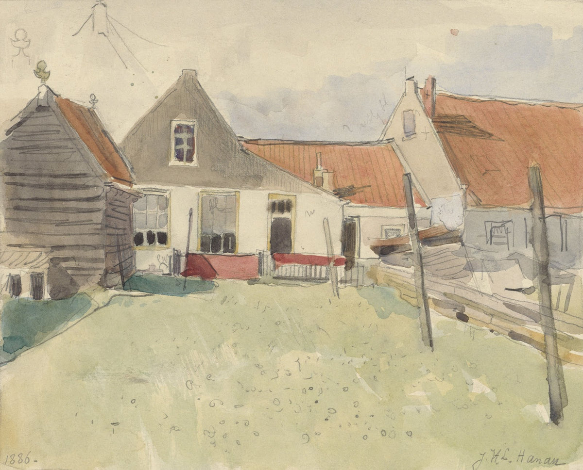 Huizen in de Vinkenbuurt Amsterdam 1886