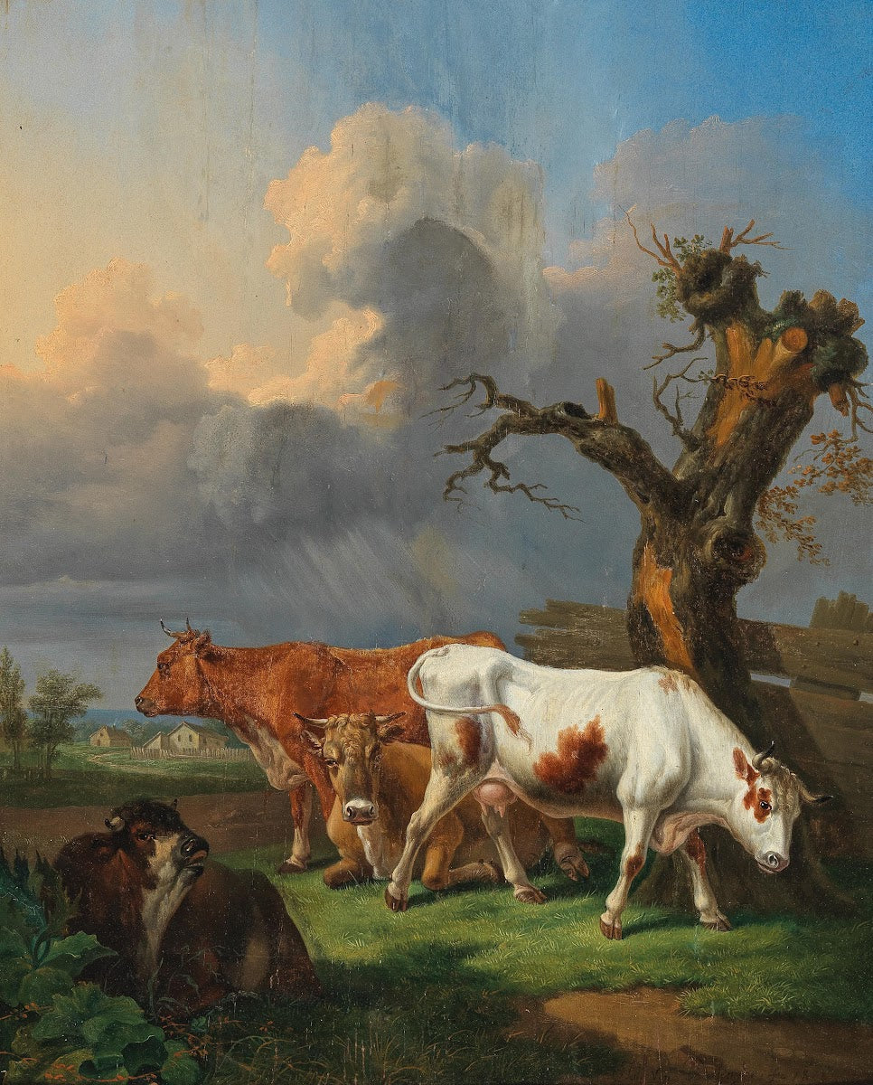 Cows Grazing in an Open Landscape 1828