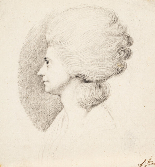 Skuespillerinden Mme Frydendahl født Møller Profil mod venstre 1781
