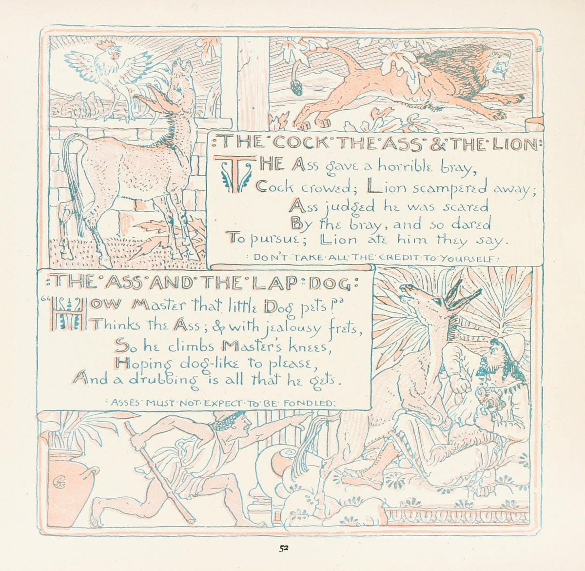 The Cock The Ass and the Lion The Ass and the LapDog 1908