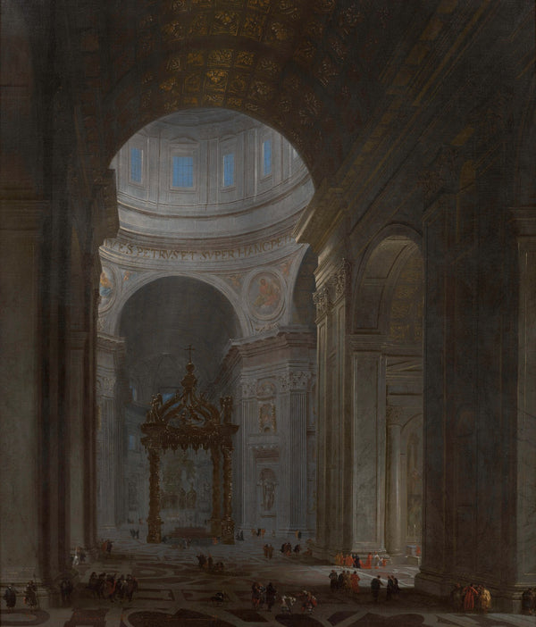 Interior of the Saint Peters Church in Rome 1671