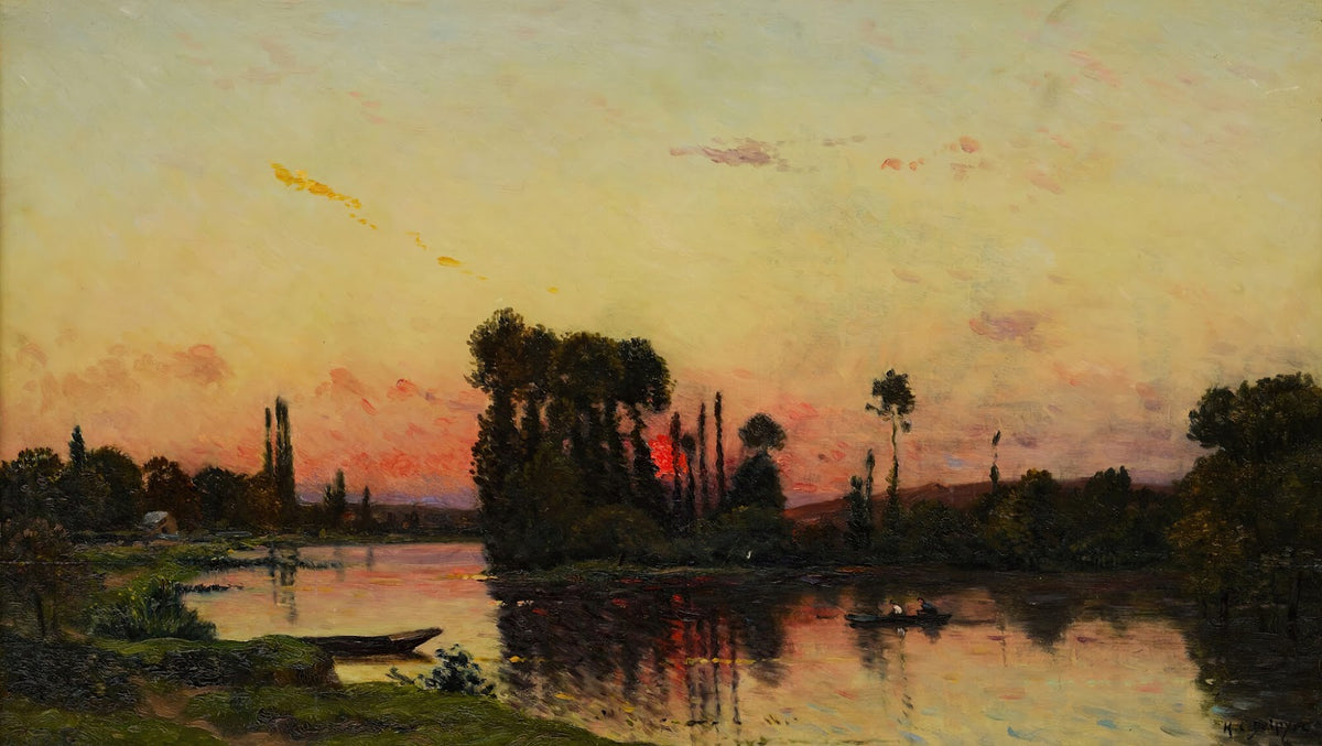Coucher du soleil sur le rivage 1904