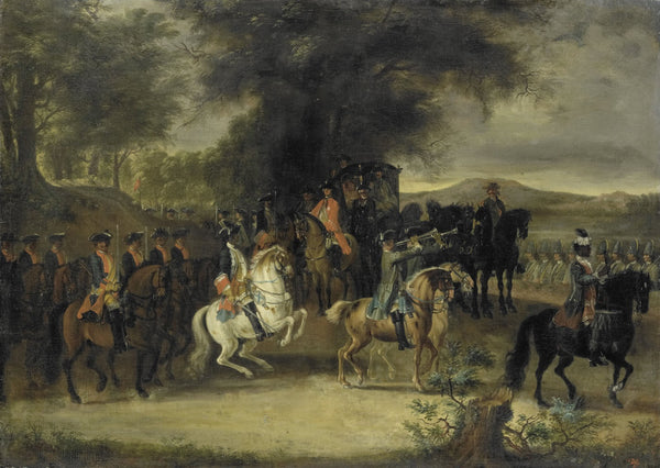 Inspection of a Cavalry Regiment perhaps by William of Hesse Homburg 1742