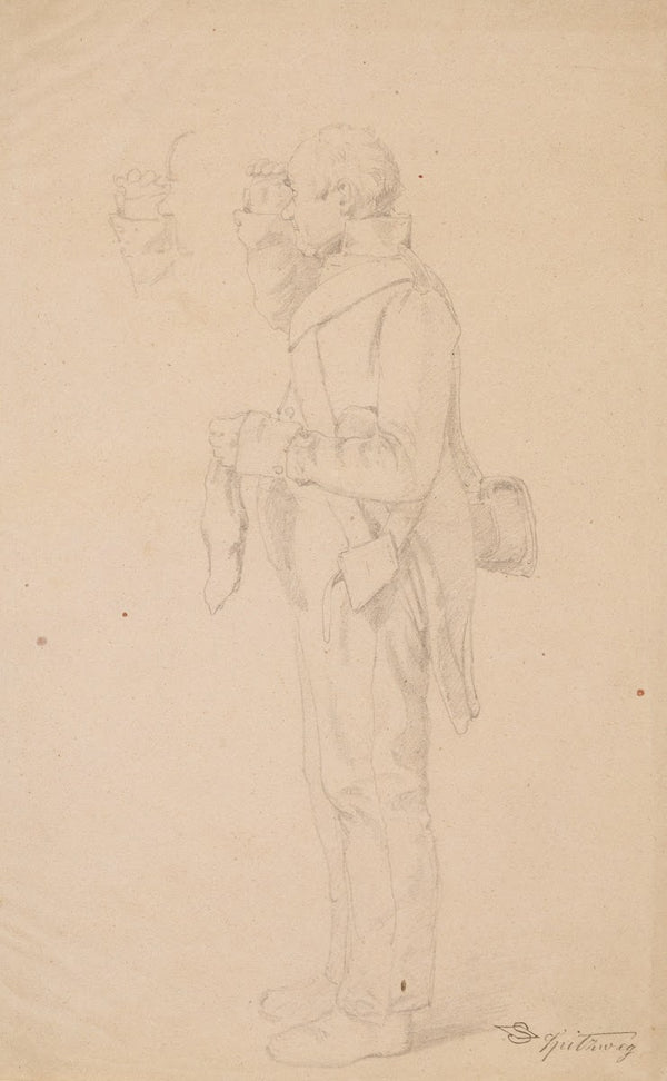 In die Ferne schauender Soldat ca 1847 1848