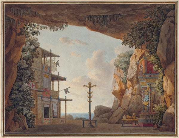 Design for Stage Set for the Second Act of Elisca or LHabitante de Madagascar 17