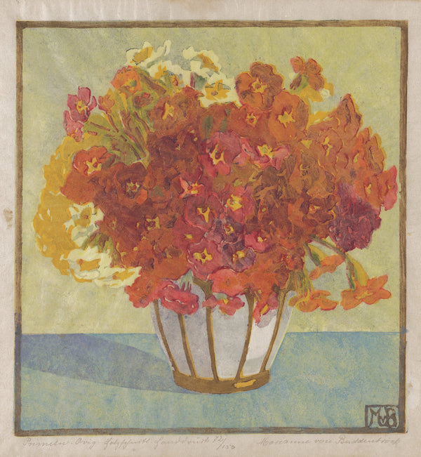 Primroses Primeln c 1900