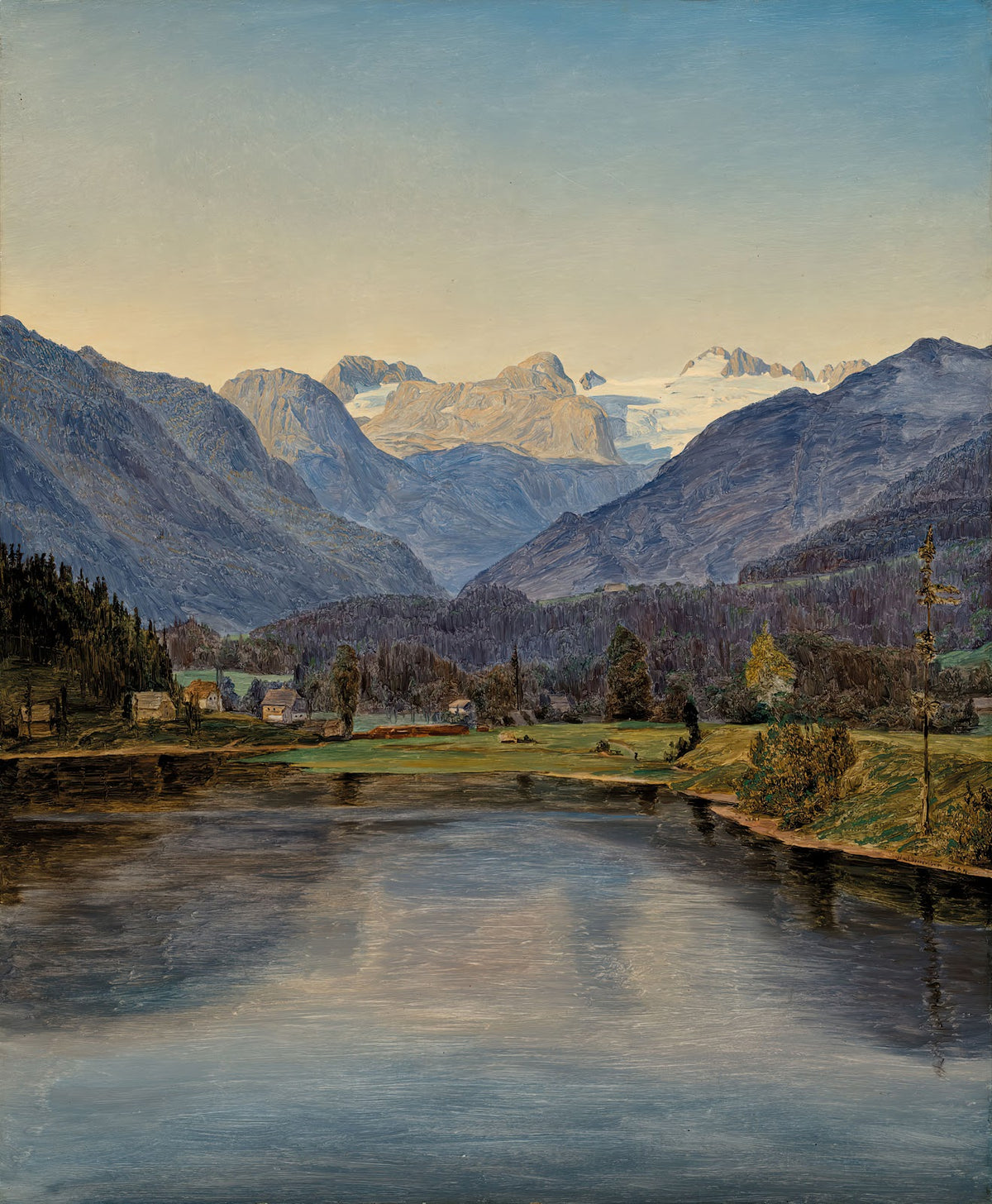 View Of Lake Altaussee And The Dachstein 1834