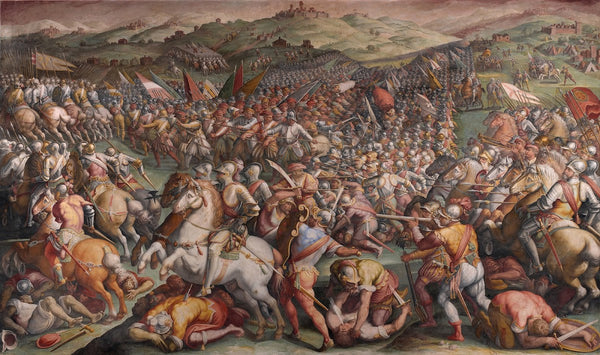 The battle of Marciano in Val di Chiana between 1570 and 1571