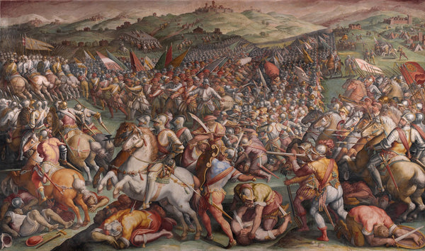 The battle of Marciano in Val di Chiana between 1570 and 1571