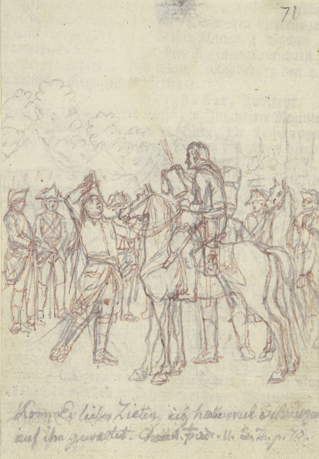 General Ziethen on horseback ca 1800