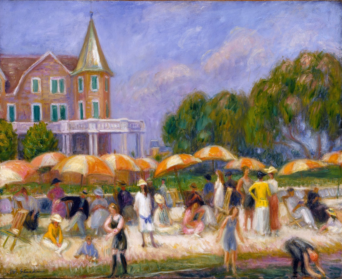 Beach Umbrellas at Blue Point ca 1915