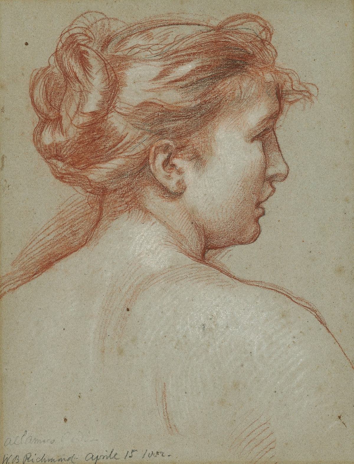 Study of a female head seen from behind 1882