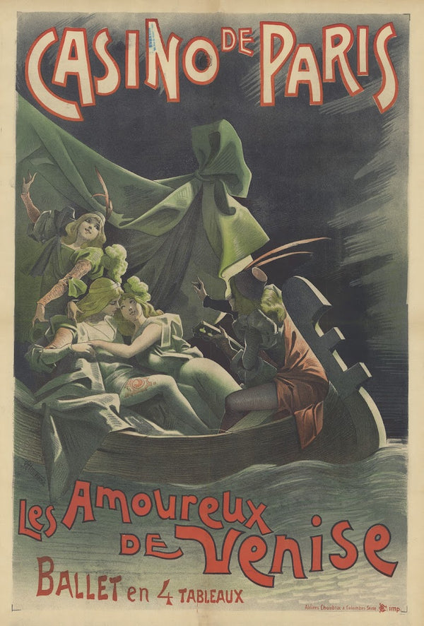 Casino de Paris Les Amoureux de Venise ballet en 4 tableaux 1890