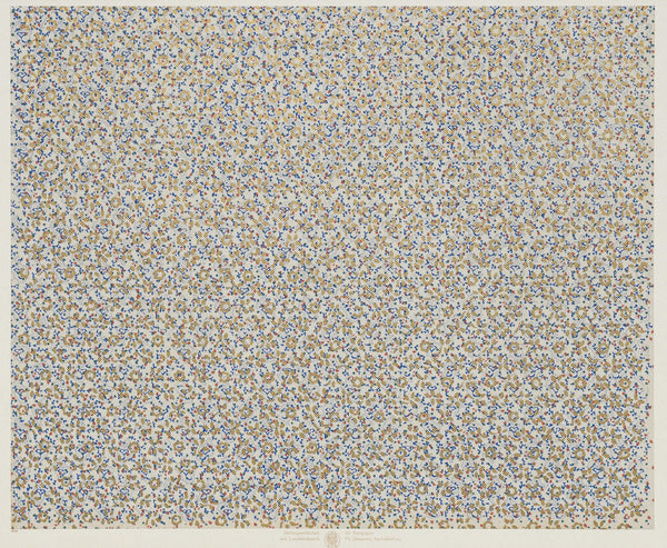 Walzendruckpapier mit Golddruck florales Muster 1855   1900