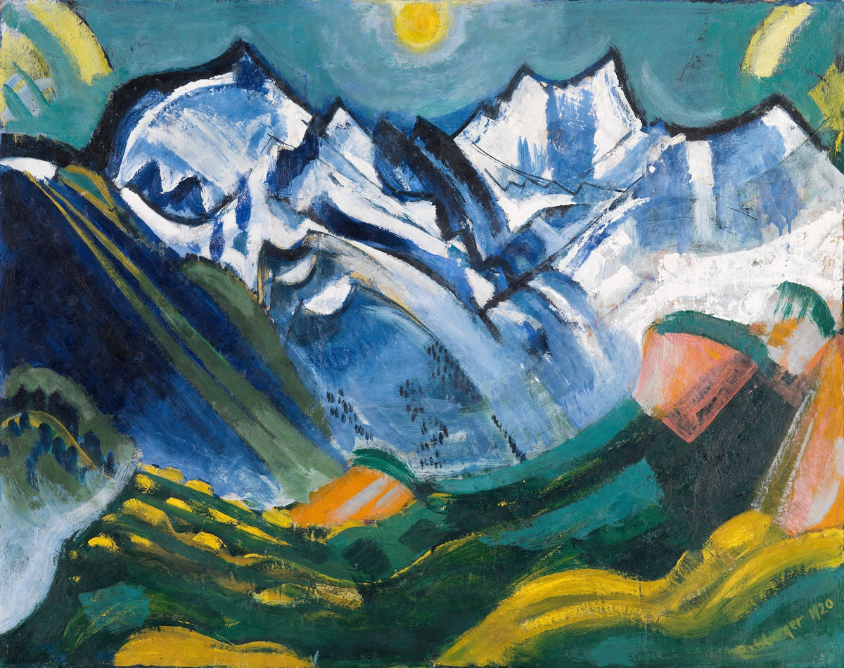 Hochgebirgslandschaft mit Scheerhorn 1920