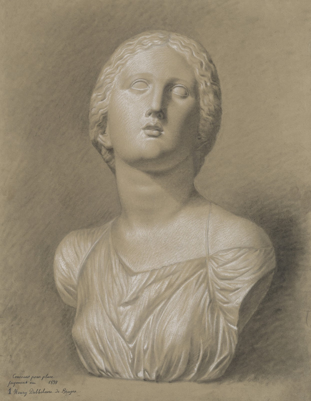 Bust of a fleeing Niobide 1838