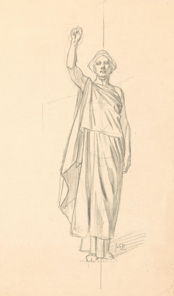 Ontwerp voor illustratie in De Amsterdammer Justitia 1920