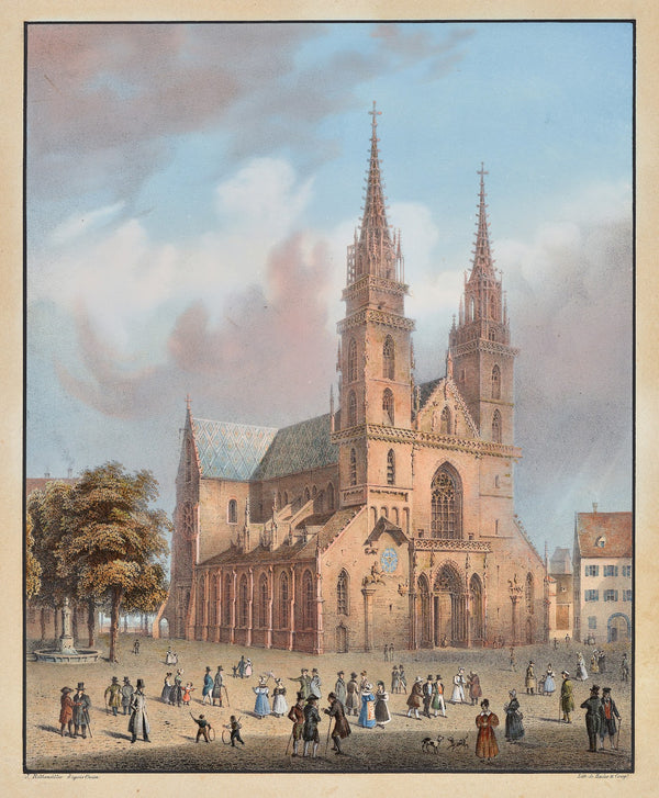 Vue de la cathédrale à Basle 1915 1945