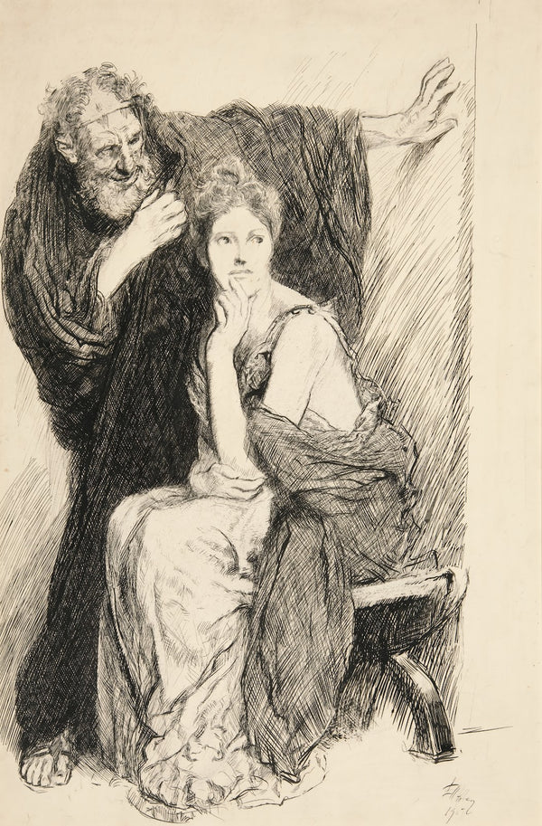 Cressida and her uncle from Troilus andCressida