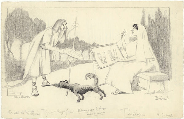 Muratore et Bréval dans Pénélope de René Fauchois musique de Gabriel Fauré 1913