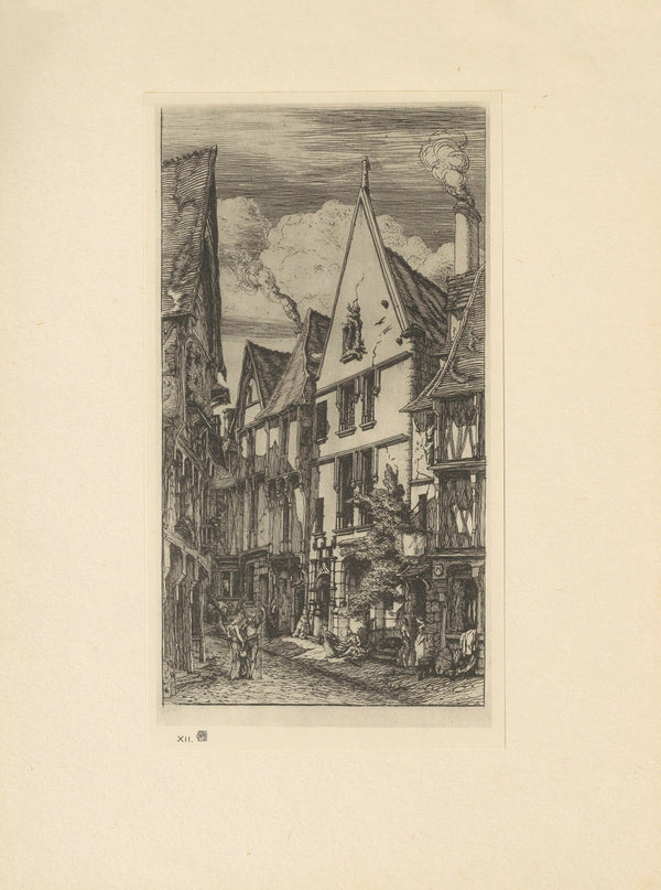 Rue des Toiles à Bourges 19th century