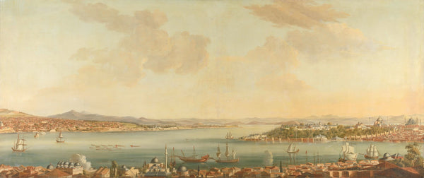 View of Constantinople Istanbul and the Seraglio from the Swedish Legation in Pe