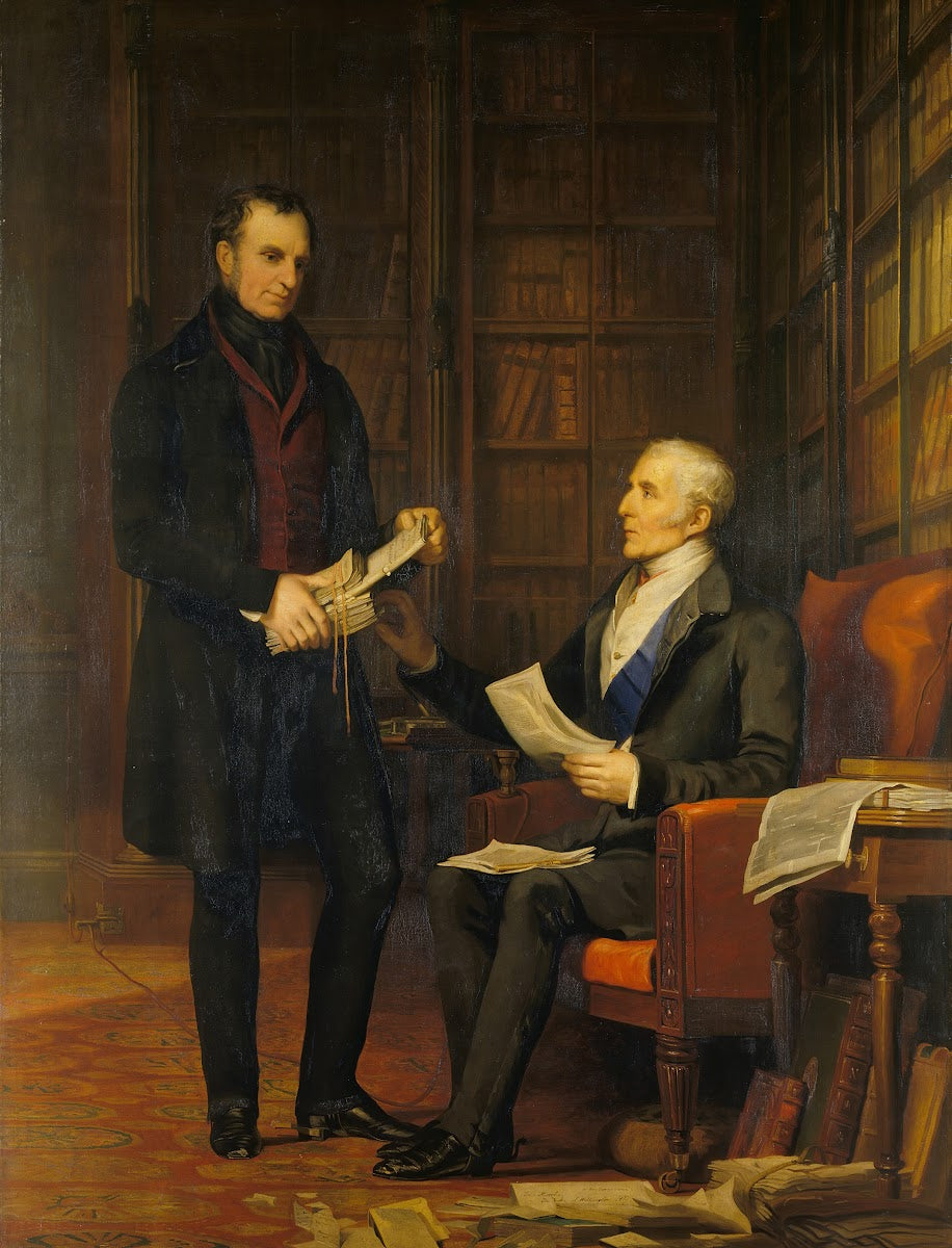The Duke of Wellington with Colonel Gurwood at Apsley House c 1840