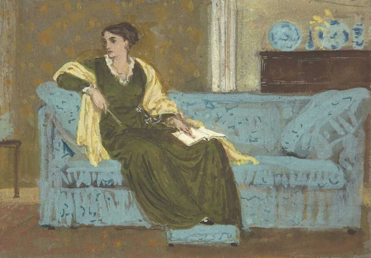 Woman Seated on a Sofa 18651915