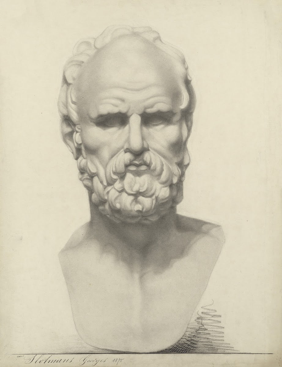 Bust of a man 1875