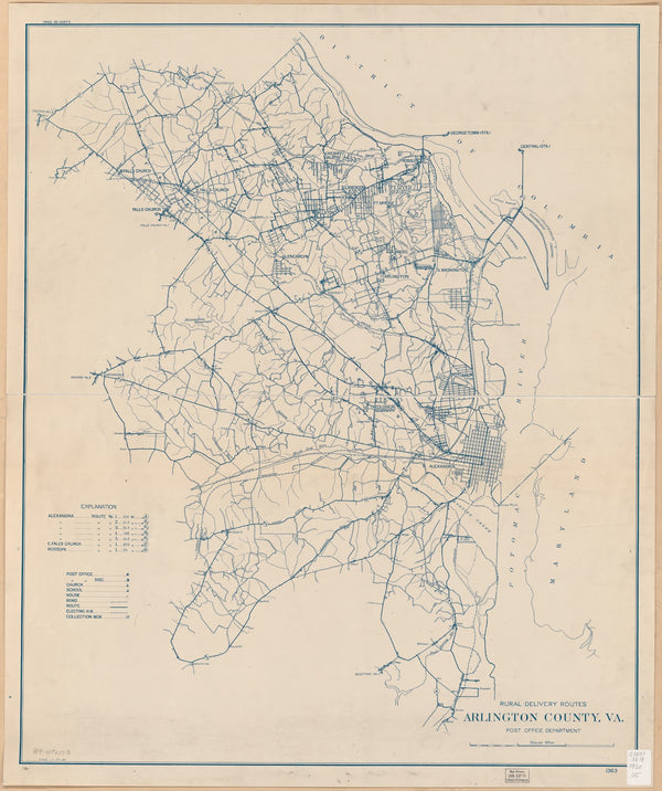 Rural delivery routes Arlington County Va 1920