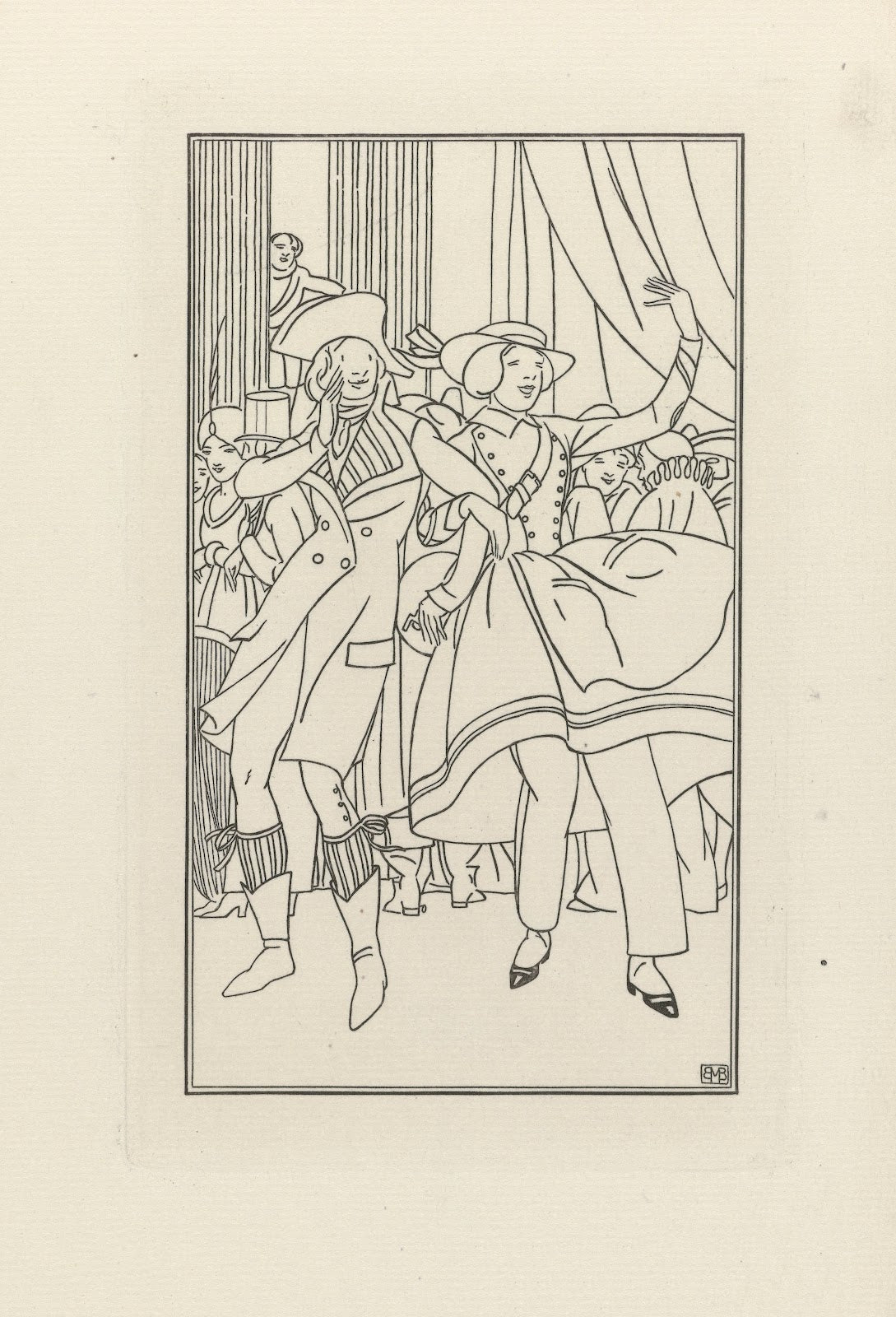Journal des Dames et des Mode  Un Incroyable et une Cantinière 1914