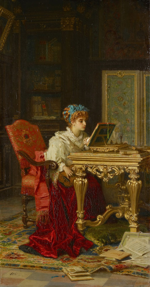 A Lady Making Music Irene Di Spilimbergo 1877