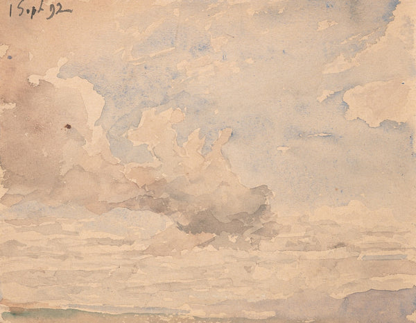 Blick auf das Nordostende des Neuenburger Sees von Ins aus 1892