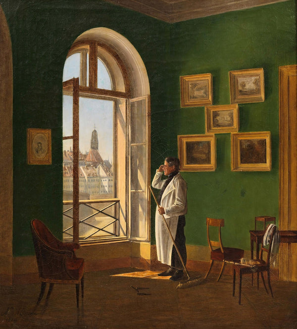 Blick aus einem Fenster des Dianabades auf Maria am Gestade 1830