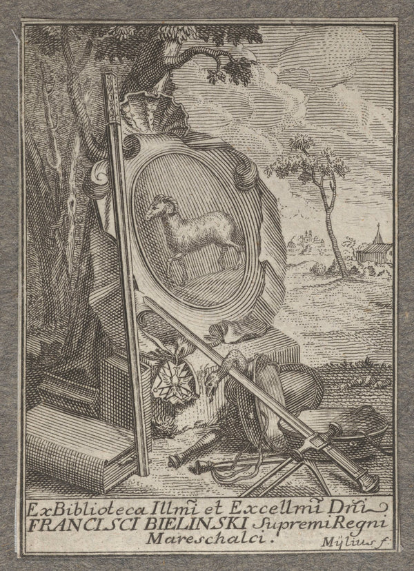 Bookplate of Franciszek Bieliński 1745