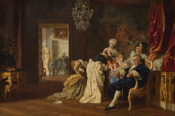 Louis XVI and Marie Antoinette with Family at Versailles October 6 1789 1872