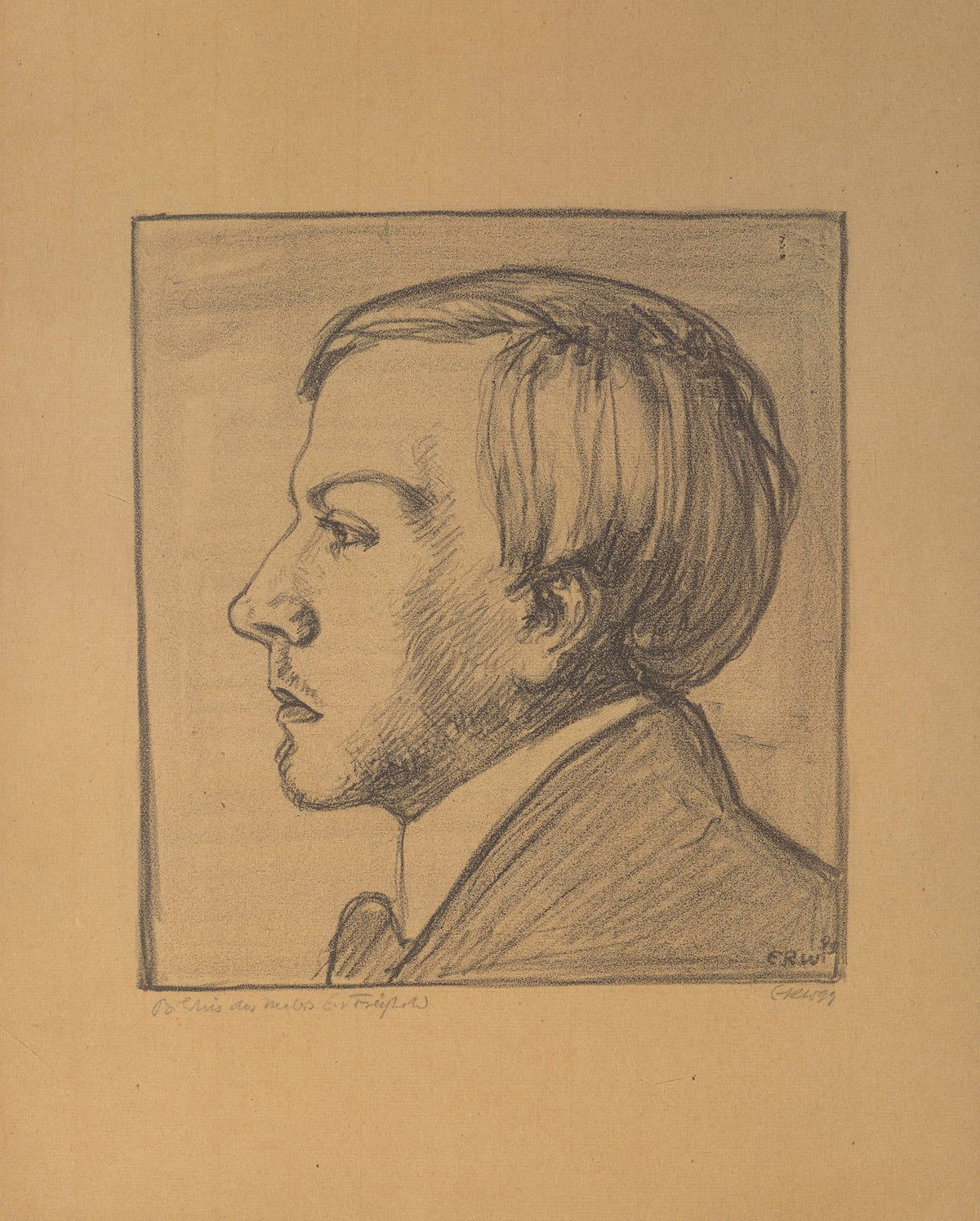Bildnis des Malers E v Freyhold 1899