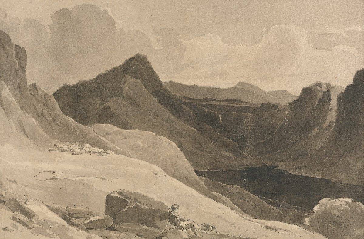 A Mountain Landscape with a Shepherd