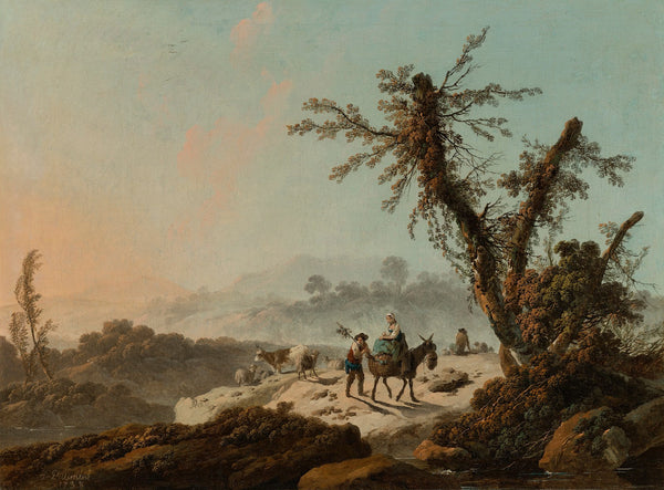 Goatherds in a rocky landscape 1758