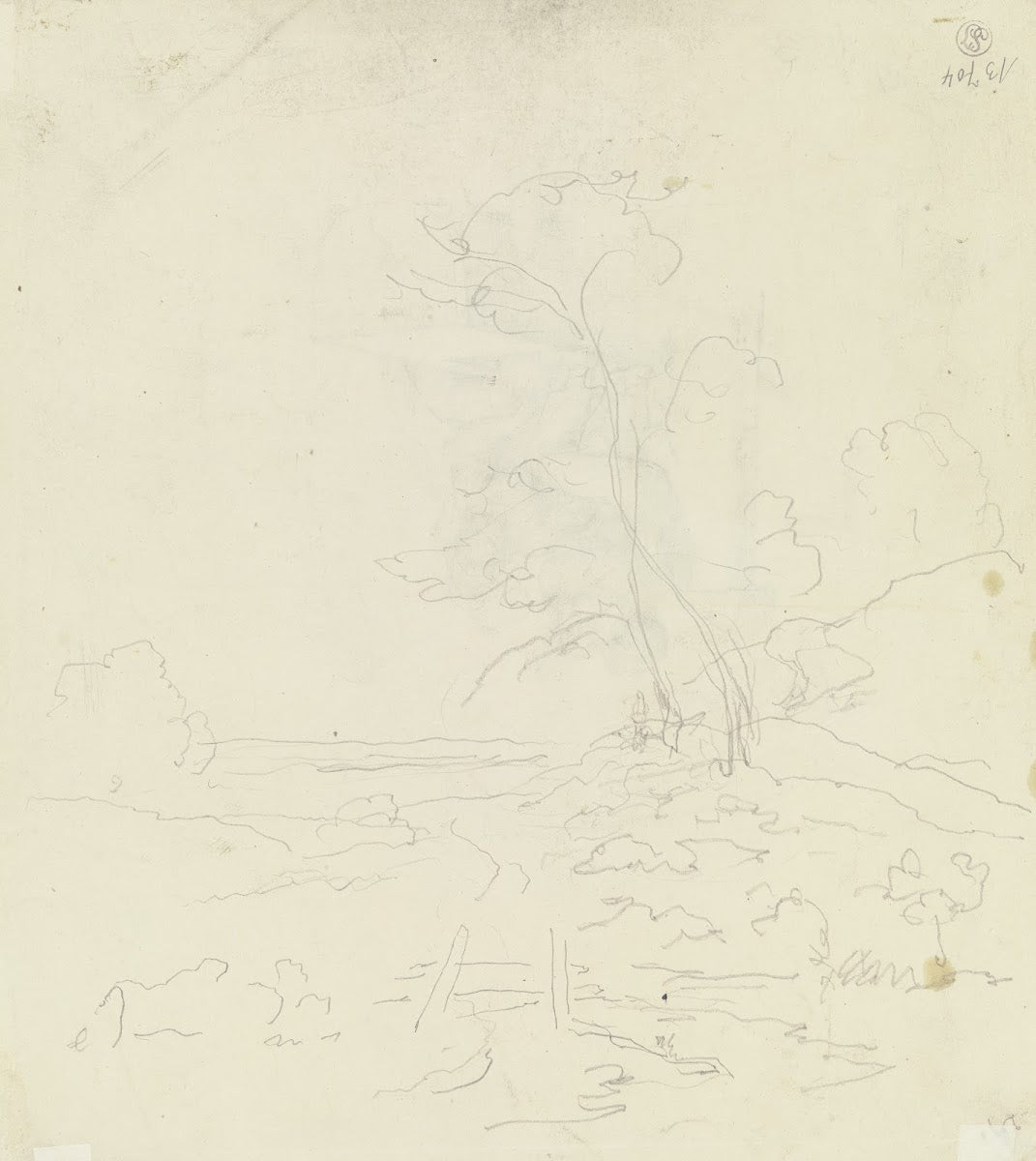Landscape with two trees