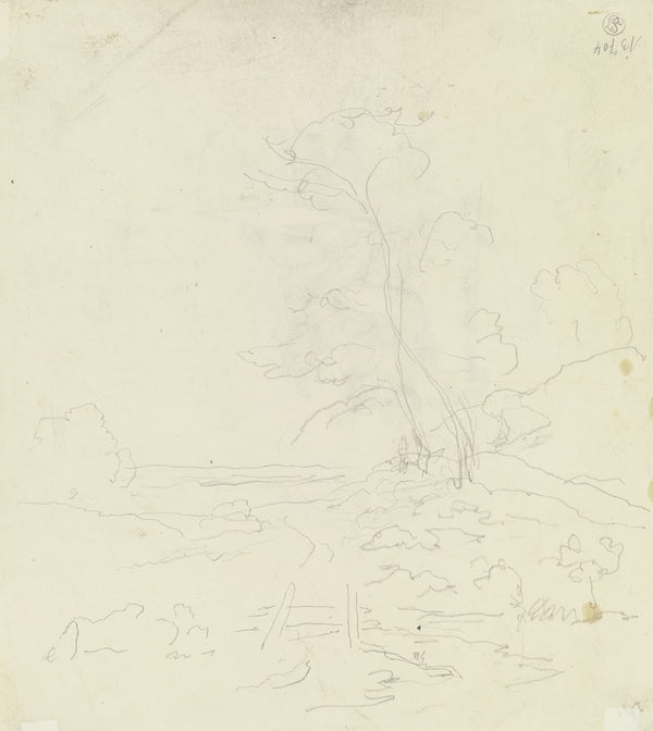 Landscape with two trees