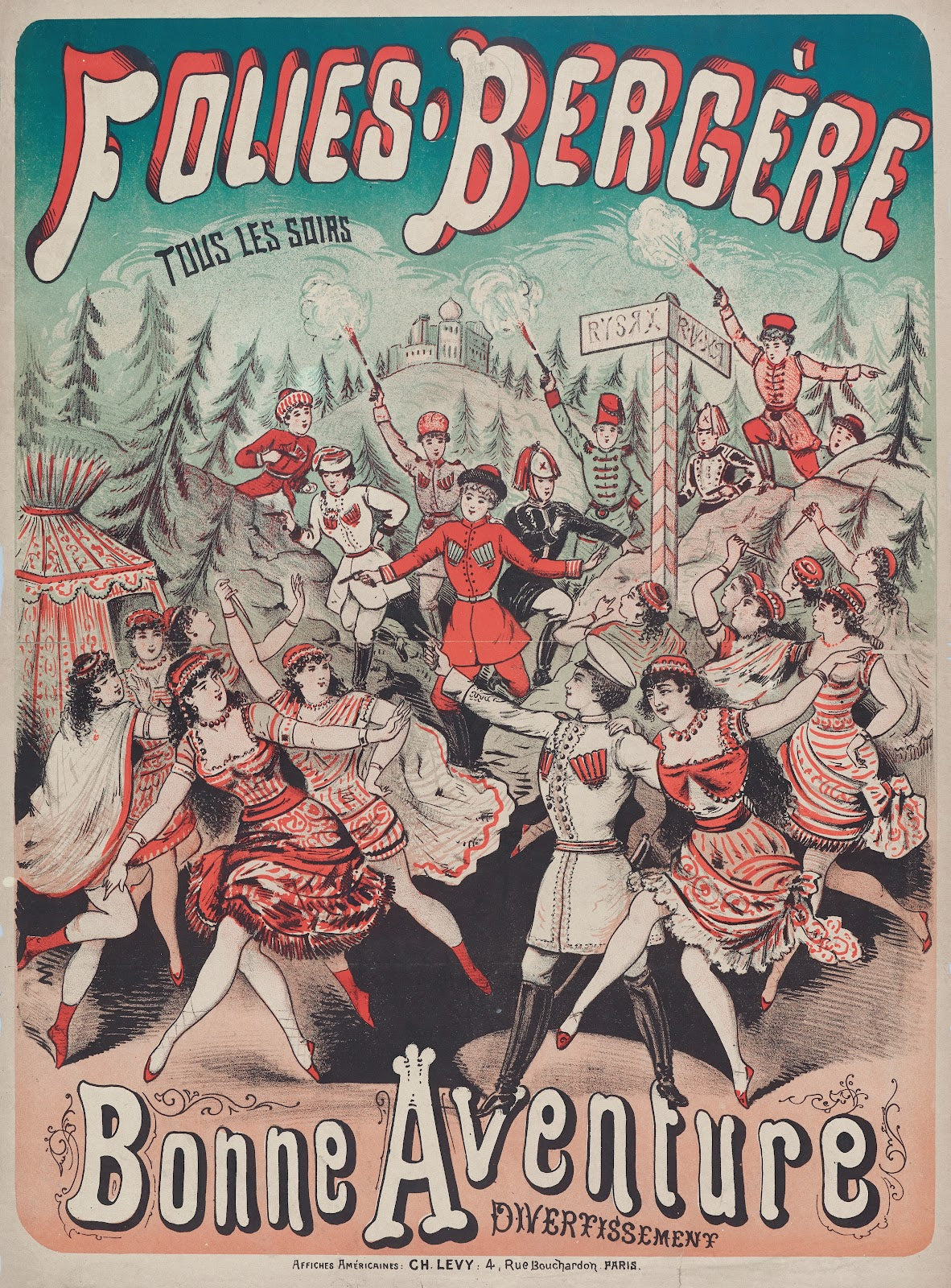Folies Bergere Tous Les Soirs Bonne Aventure Divertissement 1880 1881