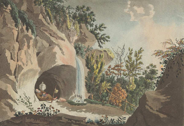 Vue de la Grotte de lHeremite faisant partie dun Jardin à langloise près dArlesh