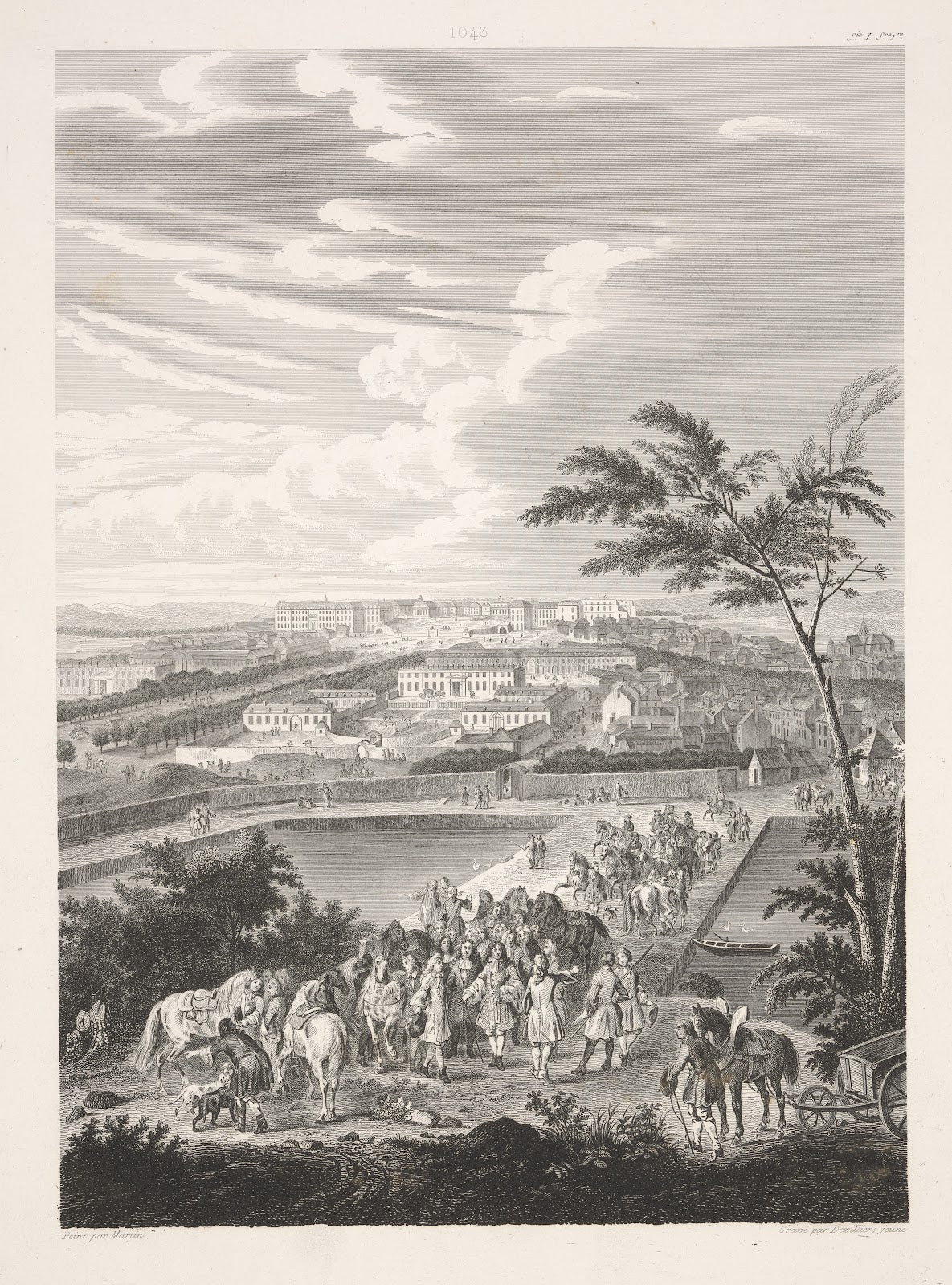 Versailles around 1688 View of the ponds from the Butte de Montboron 1838