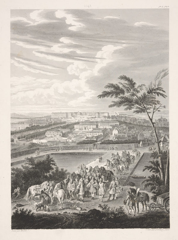 Versailles around 1688 View of the ponds from the Butte de Montboron 1838